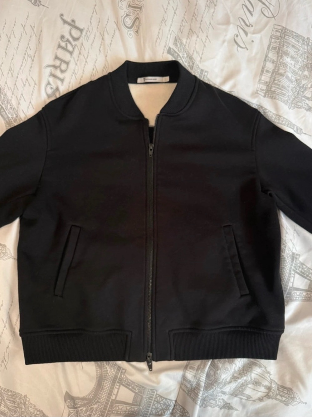 T Alexander Wang Women’s Black Zip-Front Bomber Sweater sz M🖤 - Picture 10 of 16